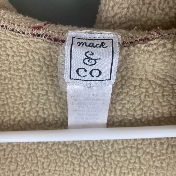 Mack & Co - Red Buffalo Plaid Fleece Double Breasted Pea Coat - Girls 6x - Picture 5 of 8